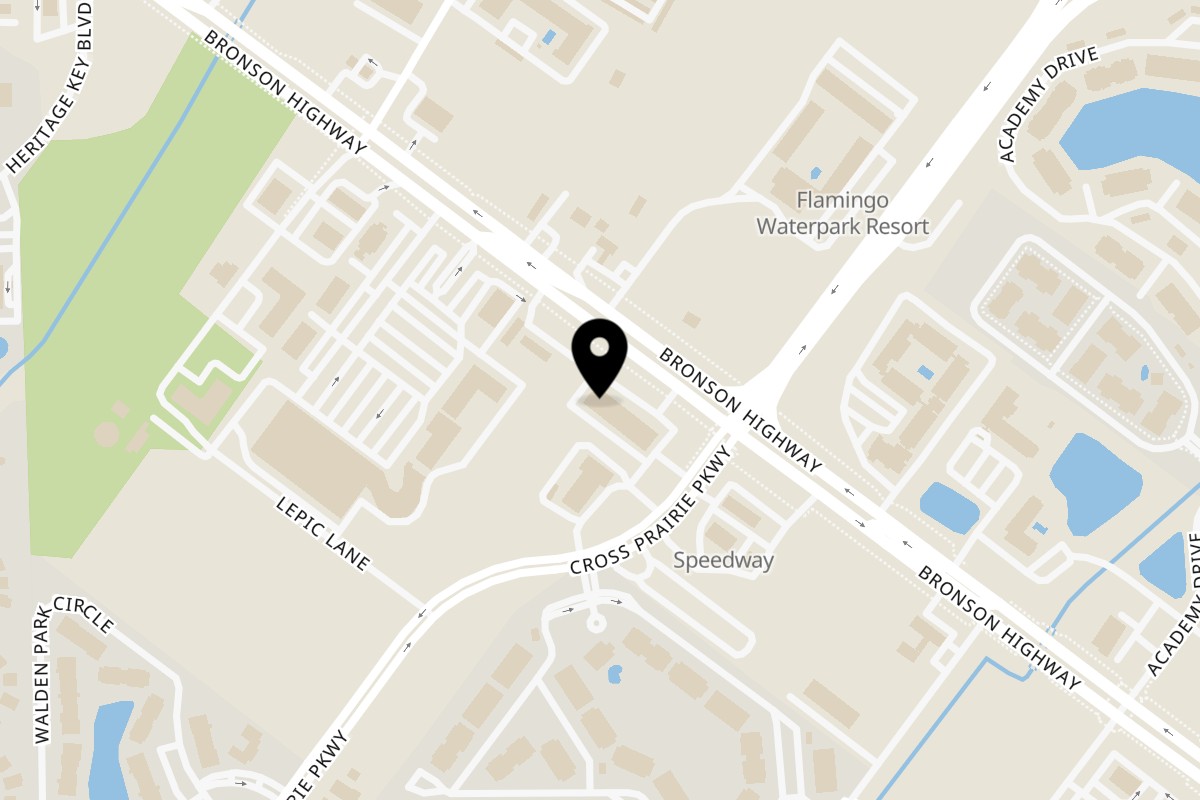 Map showing the location of Los Cabos on 2252 East Irlo Bronson Memorial Highway in Kissimmee